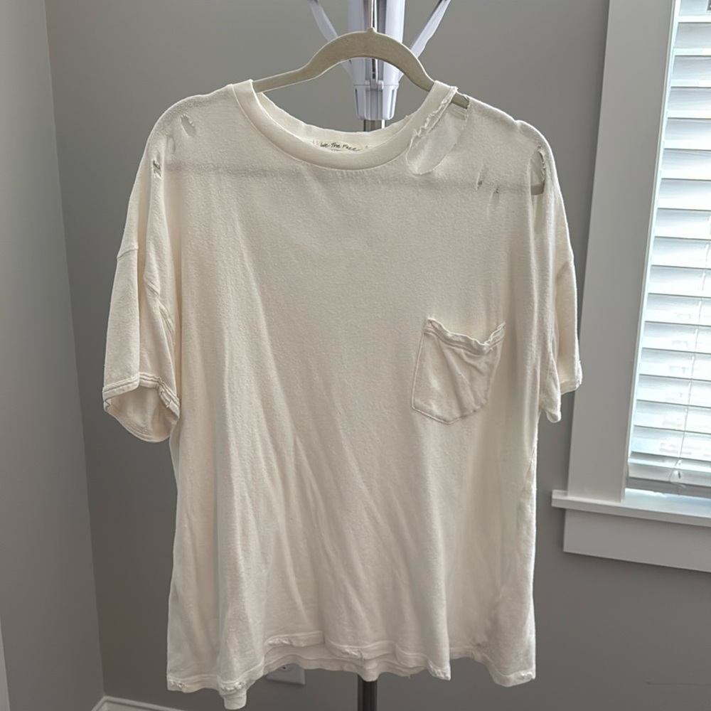 Free People ripped Rubi Tee, size M